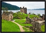 Szkocja, Ruiny, Nad, Jeziorem, Lochness