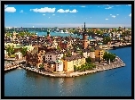 Sztokholm, Szwecja, Panorama, Z lotu ptaka