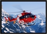 Szwajcaria, Góry, Helikopter, Zima