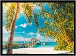 Tajlandia, Morze, Plaża, Molo, Palmy, Wakacje