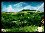 Widok, Tęcza, Dziecko
