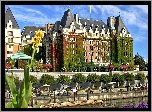 Hotel, The Empress, Victoria, Kolumbia, Brytyjska, Rzeka, Drzewa