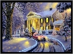 Thomas Kinkade, Rezydencja, Świąteczne, Dekoracje