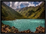 Góry Tienszan, Skały, Jezioro, Kol-Tor Lake, Kirgistan