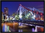 Tokio, Japonia, Most, Rzeka, Wieżowce