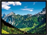 Tyrol, Góry, Lasy, Łąki, Dolina