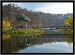 Park Feofaniya, Jezioro Panteleimon Lower, Altana, Wyspa, Most, Kijów, Ukraina