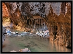 Rzeka, Virgin River, Kanion, Zion Narrows, Park Narodowy Zion, Utah, Stany Zjednoczone