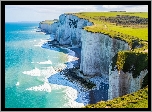 Anglia, Morze, Skały, Wapienne, Klify, Seven Sisters