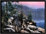 Wilki, Las, Paintography