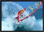 Windsurfing,deska , fala , morze