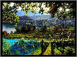 Winnica, Panorama, Miasto,  Spiez, Szwajcaria