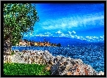 Włochy, Sorrento, Góry, Jezioro