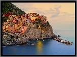Manarola Włochy, Wybrzeże, Domy