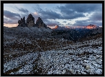 Góry, Szczyty, Masyw Tre Cime di Lavaredo, Dolomity, Włochy