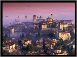 Włochy, Bergamo, Miasto, Chmury