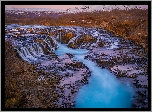 Islandia, Rzeka, Bruara, Wodospad, Bruarfoss Waterfall, Góry