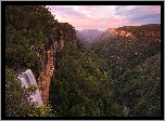 Australia, Nowa Południowa Walia, Góry, Skały, Wodospad, Fitzroy Falls, Lasy, Wąwóz