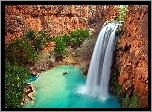Góry, Wodospad, Jeziorko, Havasu