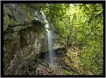 Wodospad, Skała, Północna Karolina, USA