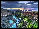 Góry, Wodospady, Skały, Kanion Fjadrargljufur, Rzeka Fjadra, Islandia