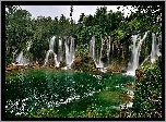 Wodospady, Zieleń, Kravice, Bośnia