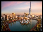 Korea Południowa, Seul, Budynek Lotte World Tower, Park rozrywki Lotte World, Jezioro