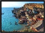 Malta, Miasteczko, Mellieha, Wybrzeże, Morze