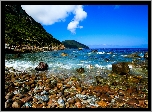 Wybrzeże, Francji, Kamienista, Plaża, Morze