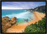 Wybrzeże Sapphire, Morze, Plaża, Skały, Nowa Południowa Walia, Australia
