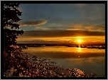 Wybrzeże, Zachód, Słońca, Alaska