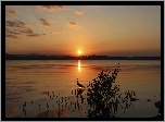 Jezioro, Zachód słońca