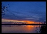 Jezioro, Zachód Słońca