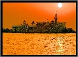 Zachód Słońca, Meczet, Morze, Indie