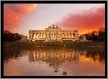 Zachód, Słońca, Glorieta, Schonbrunn, Park