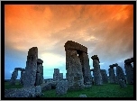 Stonehenge, Zachód, Słońca