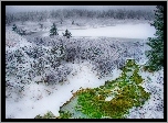 Zima, Zamarznięty, Staw