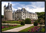 Zamek, Chenonceau, Francja, Ogród