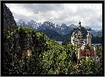 Zamek, Neuschwanstein, Góry, Lasy