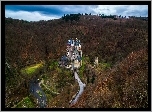 Zamek, Eltz, Niemcy, Lasy, Rzeka