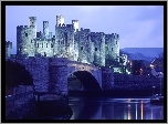 Zamek Conwy, Miasto Conwy, Walia, Rzeka Conwy, Most