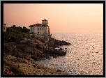 Zamek Boccale, Castello del Boccale, Calafuria, Toskania, Włochy, Morze