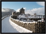 Zamek, Eilean Donan, Zima, Szkocja