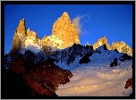 Zima, Góry, Szczyt, Fitz, Roy, Patagonia