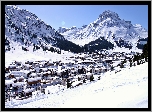 Tyrol, Zima, Góry, Las, Dolina, Panorama, Kurortu
