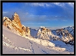 Zima, Włochy, Dolomity, Dolina, Val Gardena