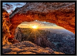 Stany, Zjednoczone, Park, Narodowy, Canyonlands, Kanion, Świt