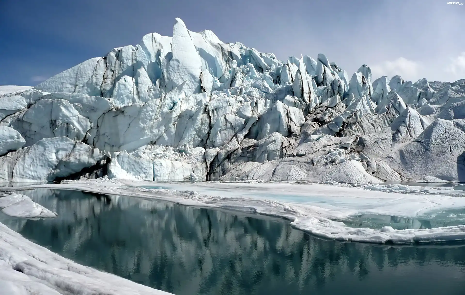 Alaska, Matanuska, Morze, Lodowiec