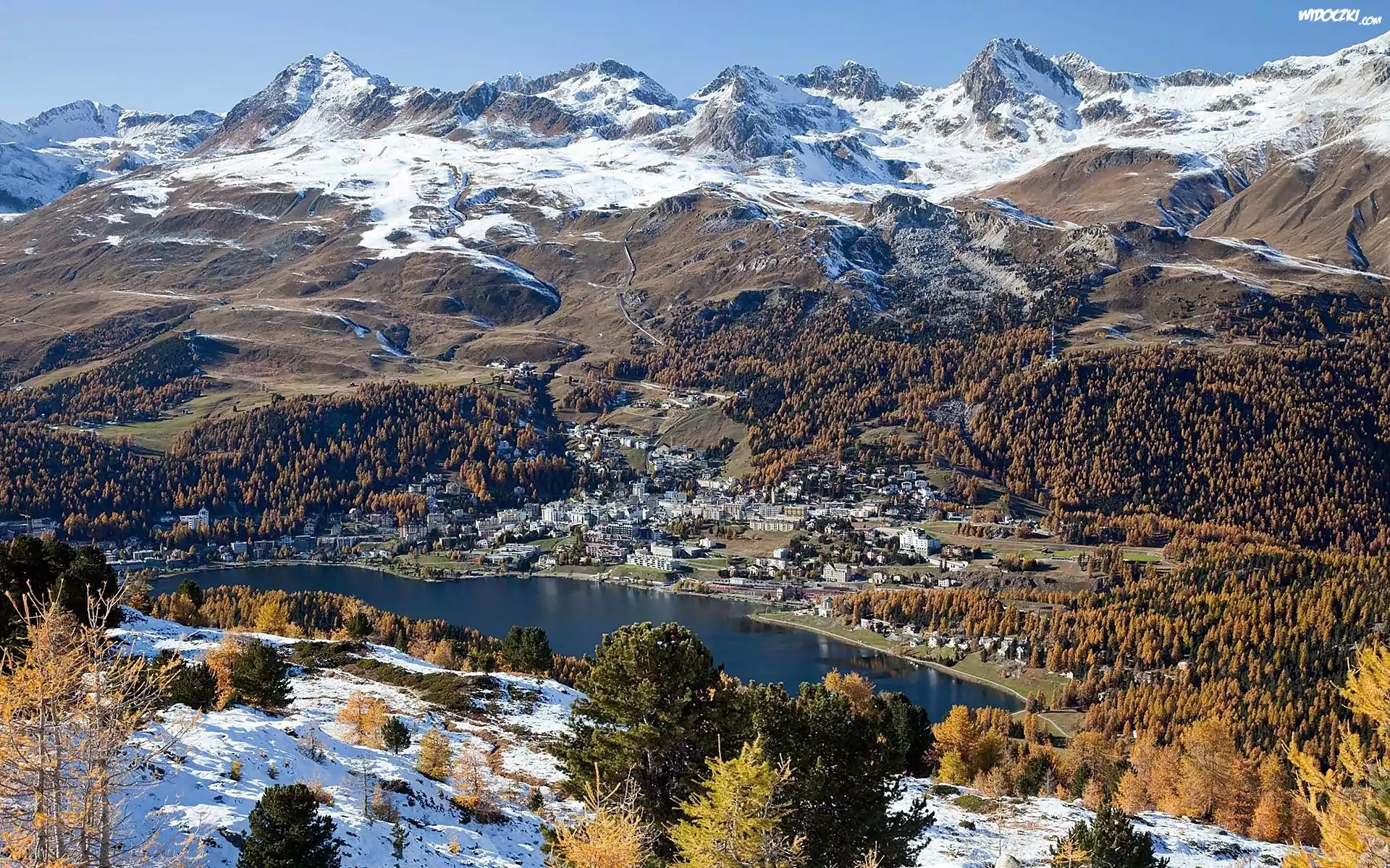 Alpy, Lasy, Jezioro, Kurort, St.Moritz