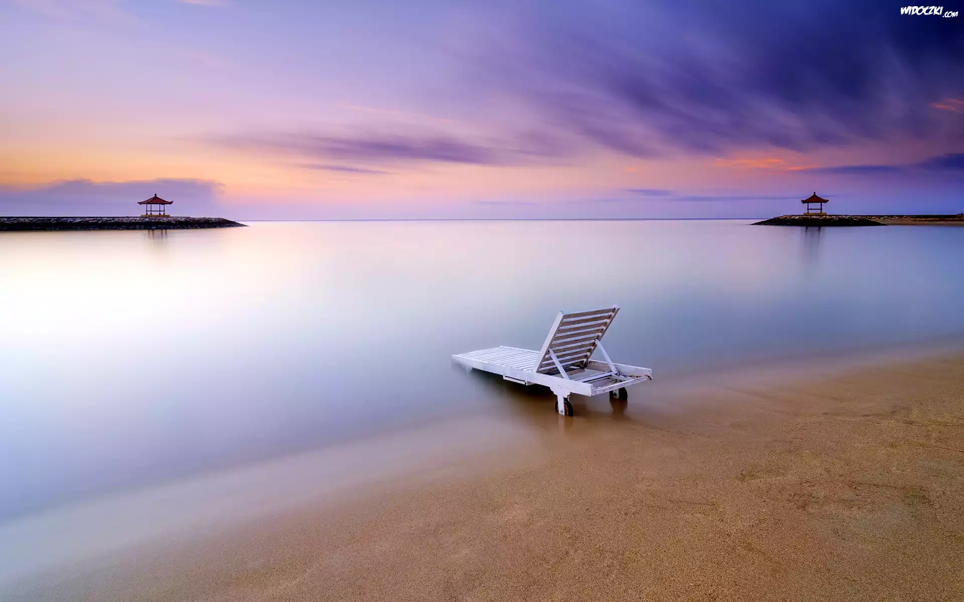 Indonezja, Bali, Plaża Sanur, Morze, Plaża, Leżak, Wakacje